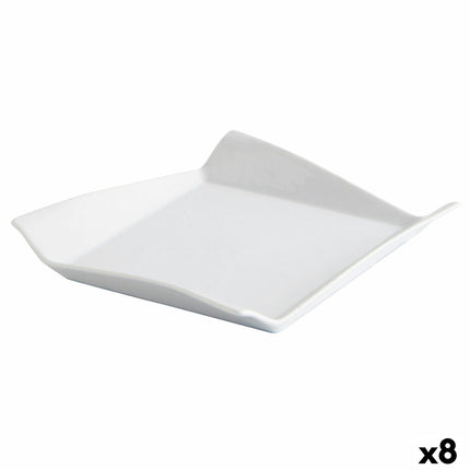 Teller Quid Gastro Fresh Sandwich aus Keramik Weiß (17,5 cm) (8 Stück)