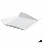 Teller Quid Gastro Fresh Sandwich aus Keramik Weiß (17,5 cm) (8 Stück)