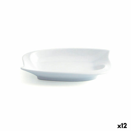 Teller Quid Gastro Fun klein aus Keramik Weiß (15,5 x 10 cm) (Pack 12x)