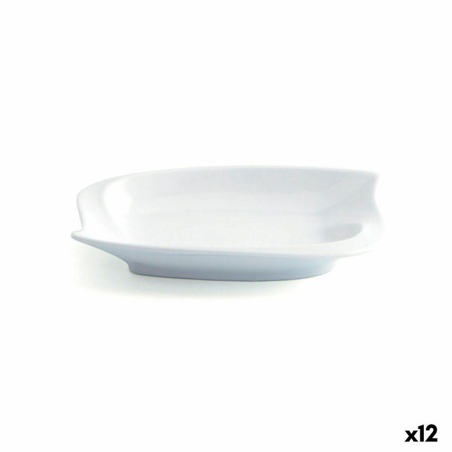 Teller Quid Gastro Fun klein aus Keramik Weiß (15,5 x 10 cm) (Pack 12x)