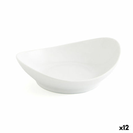 Tablett für Snacks Quid Gastro Fun aus Keramik Weiß (12 Stück)