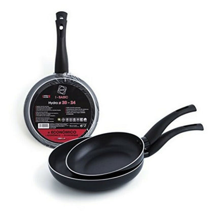 Pfannen-Set Quid Hydra Schwarz Metall (2 pcs)