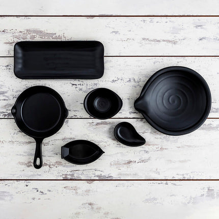 Pfanne für Finger-Food Quid A'Bordo Schwarz Kunststoff (25 cm) (Pack 12 x)