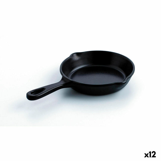 Pfanne für Finger-Food Quid A'Bordo Schwarz Kunststoff (25 cm) (Pack 12 x)