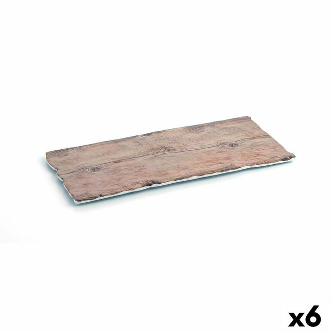 Teller Quid A'Bordo Holz Kunststoff (40 x 18 cm) (Pack 6x)