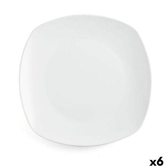 Flad plade Quid Novo Vinci aus Keramik Weiß (26,6 cm) (Pack 6x)