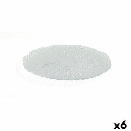 Flad plade Quid Mar De Viento Durchsichtig Glas Ø 28 cm (6 Stück) (Pack 6x)