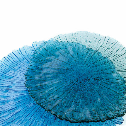 Flad plade Quid Mar de Viento türkis Glas (Ø 32 cm) (Pack 6x)