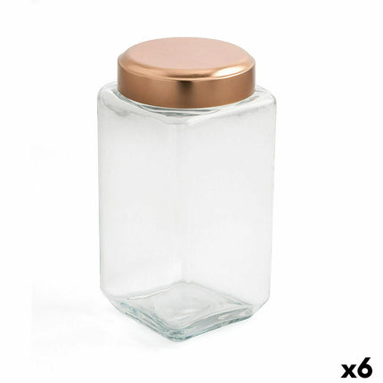 Gefäß Quid B&W Kupfer Glas (1,65 l) (Pack 6x)