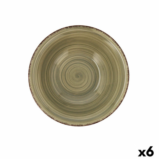 Schale Quid Natura Vita aus Keramik grün (18 cm) (Pack 6x)