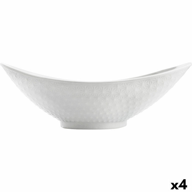 Kochschüssel Quid Gastro aus Keramik Weiß (28,2 x 15,5 x 9 cm) (Pack 4x)