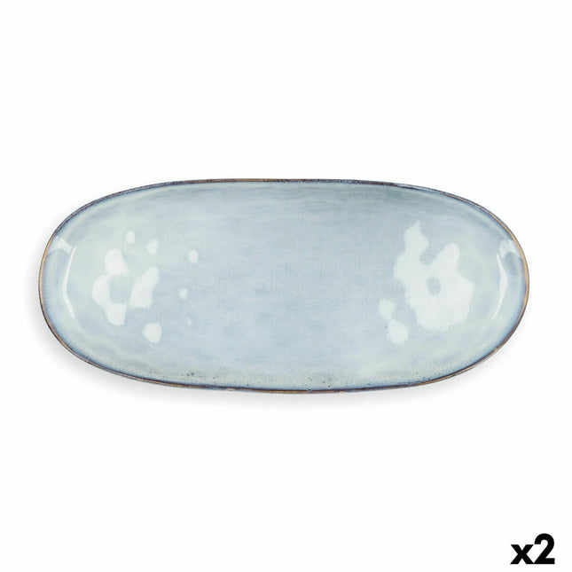 Kochschüssel Quid Boreal aus Keramik Blau (36 x 16 cm) (Pack 2x)