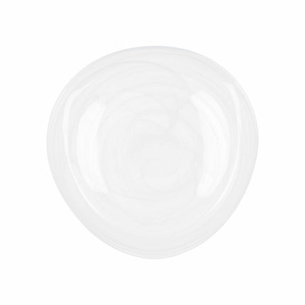 Flad plade Quid Boreal Weiß Glas (Ø 30 cm) (Pack 6x)