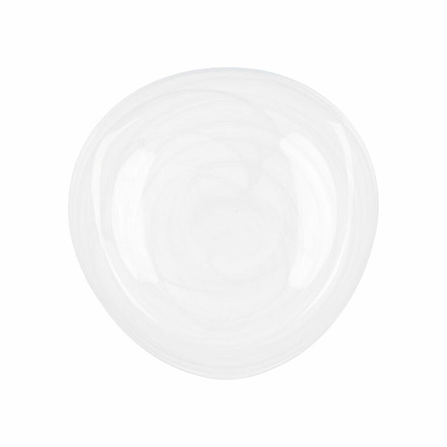 Flad plade Quid Boreal Weiß Glas (Ø 30 cm) (Pack 6x)