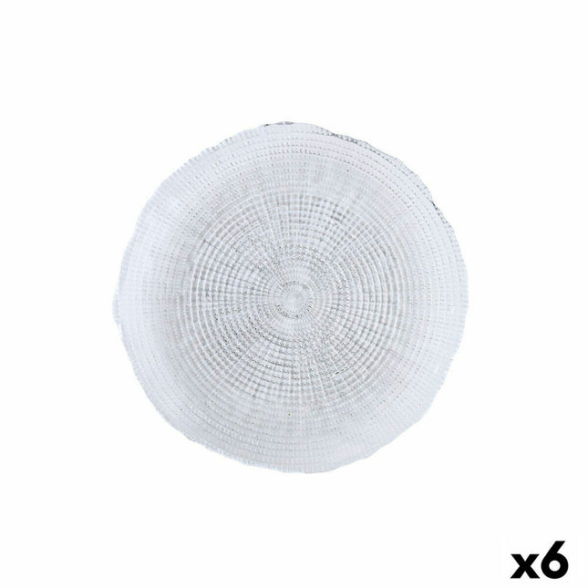 Flad plade Quid Boreal Durchsichtig Glas (Ø 21 cm) (Pack 6x)