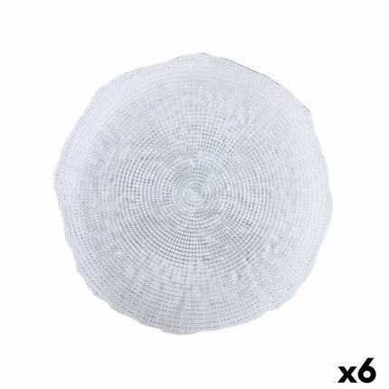 Flad plade Quid Boreal Durchsichtig Glas Ø 28 cm (6 Stück) (Pack 6x)