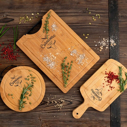 Schneidebrett Quid Carnivoro Braun Holz Stahl 22 x 2 cm