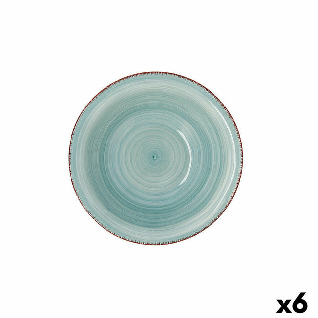 Schale Quid Aqua Vita aus Keramik Blau (18 cm) (Pack 6x)