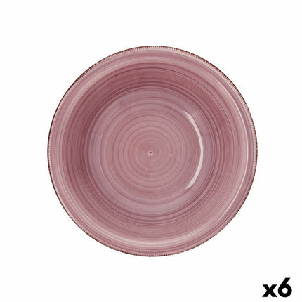Salatschüssel Quid Vita Peoni aus Keramik Rosa (23 cm) (Pack 6x)