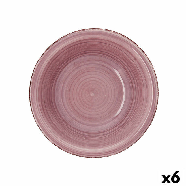 Salatschüssel Quid Vita Peoni aus Keramik Rosa (23 cm) (Pack 6x)