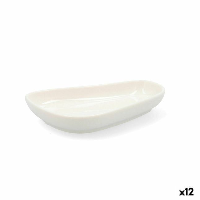 Tablett für Snacks Quid Select gelegentlich aus Keramik Weiß (12,5 cm) (Pack 12x)