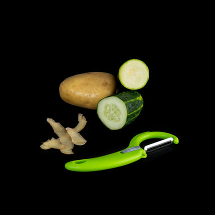 Obst- und Gemüseschäler Quid Veggy Metall grün Bakelit (22 x 10 x 4 cm)