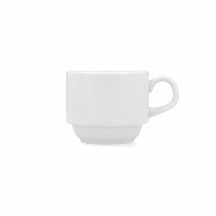 Kop Bidasoa Glacial Kaffee aus Keramik Weiß 180 ml (6 Stück)