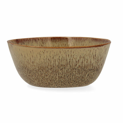 Salatschüssel Bidasoa Ikonic aus Keramik Braun (20 x 19,5 x 8,5 cm) (Pack 3x)
