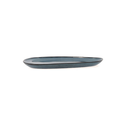 Flad plade Bidasoa Ikonic aus Keramik Blau (14 x 13,6 x 0,8 cm) (Pack 12x)