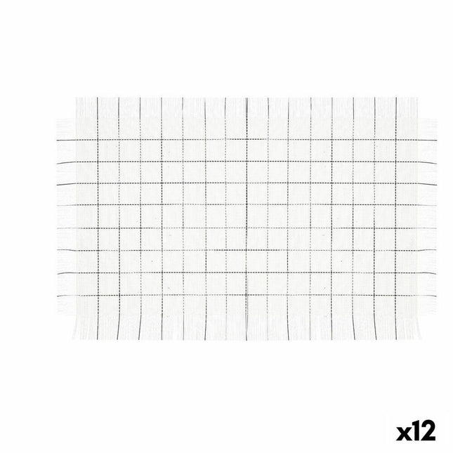 Untersetzer Bidasoa Ikonic Weiß PVC (47,5 x 29,5 cm) (Pack 12x)