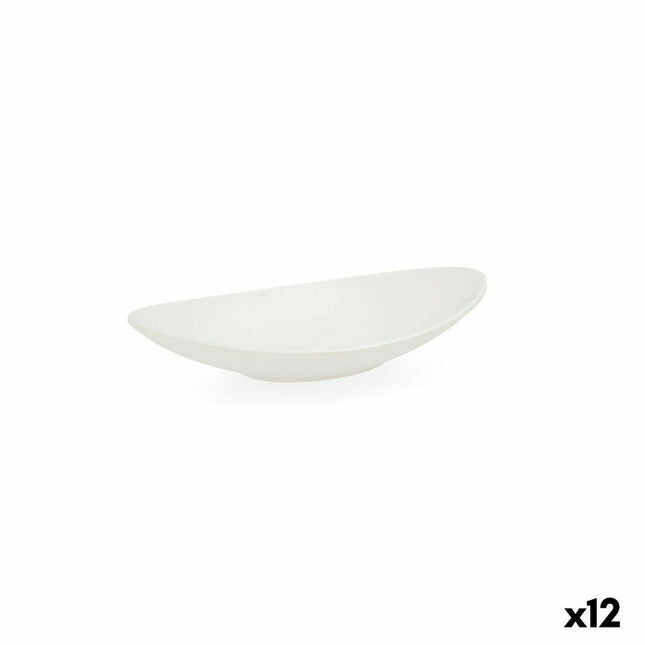 Suppenteller Quid Select Oval Weiß Kunststoff (18 x 10,5 x 3 cm) (12 Stück)