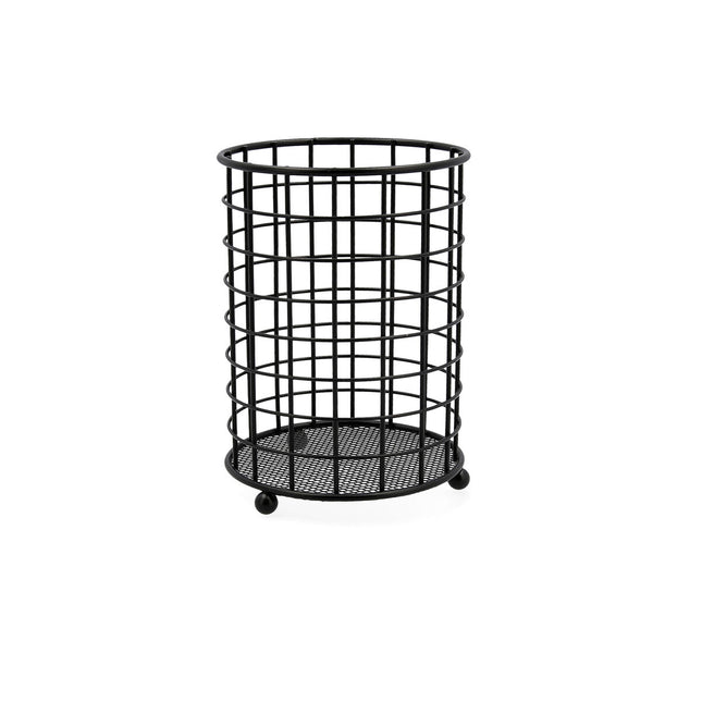 Gefäß für Küchenutensilien Quid Schwarz Metall (12,5 x 12,5 x 16,5 cm)