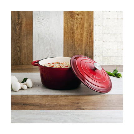 Topf mit Deckel Bidasoa Fierro Rot Metall 6 L (6 L)