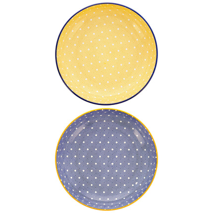 Schale Quid Pippa Bunt aus Keramik 20 x 20 x 5 cm (6 Stück) (Pack 6x)