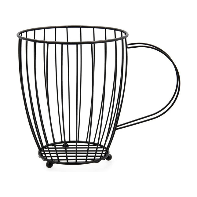 Gefäß für Küchenutensilien Quid Schwarz Metall (23x15x18 cm)