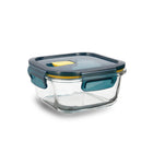 Lunchbox hermetisch Quid Astral 520 ml Blau Glas 13,6 x 13,6 x 7 cm
