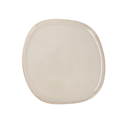 Flad plade Bidasoa Ikonic aus Keramik Weiß (26,5 x 25,7 x 1,5 cm) (Pack 4x)