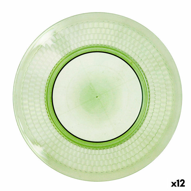 Flad plade Quid Viba grün Kunststoff 27 cm Ø 27 cm (12 Stück) (Pack 12x)