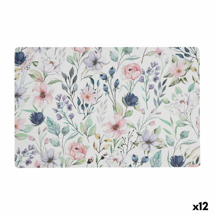 Untersetzer Quid Habitat Blomster Kunststoff Bunt (43 x 28 cm) (Pack 12x)