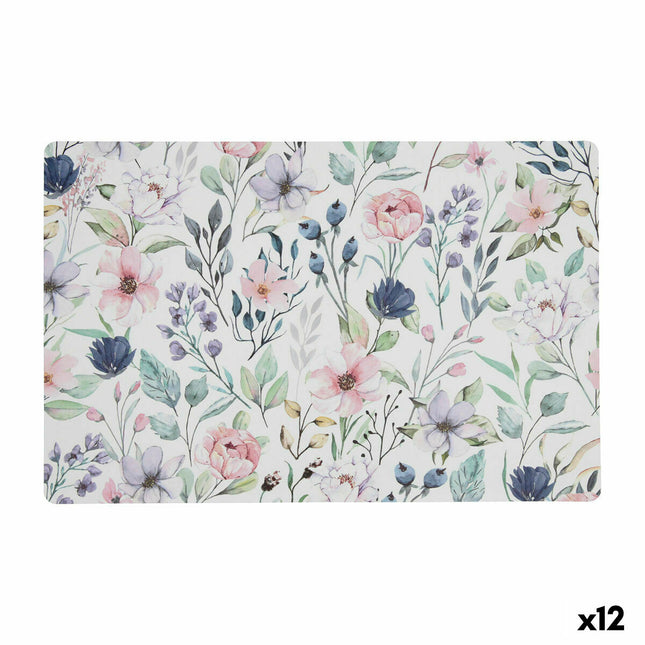 Untersetzer Quid Habitat Blomster Kunststoff Bunt (43 x 28 cm) (Pack 12x)
