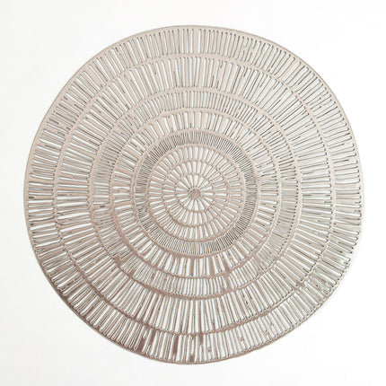 Platzset Quid Habitat Spirale Silberfarben Textil (38 cm) (Pack 12x)