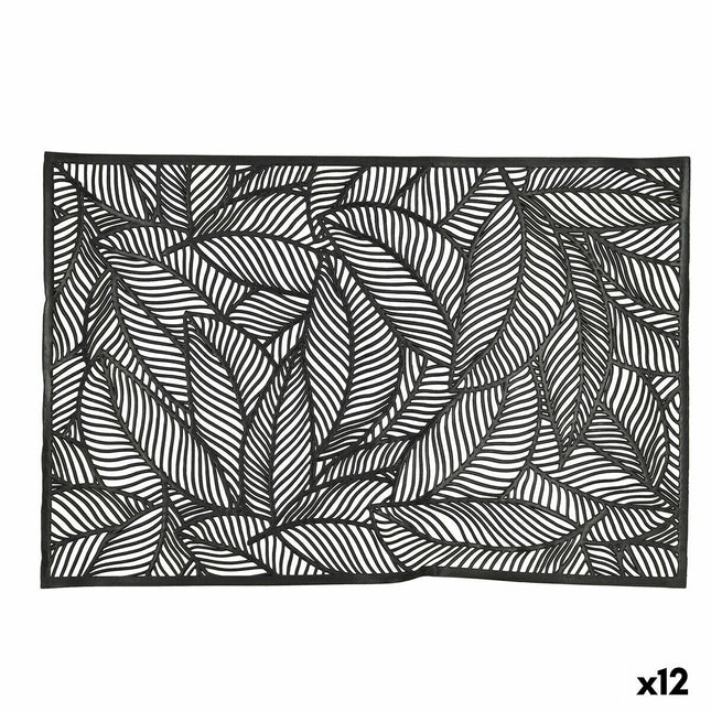 Untersetzer Quid Habitat Schwarz Textil (30 x 45 cm) (Pack 12x)