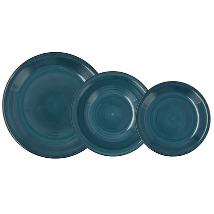Geschirr-Set Quid Vita 18 Stücke aus Keramik Blau