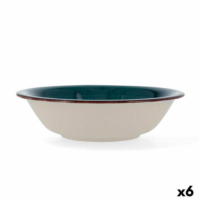 Salatschüssel Quid Zafiro Vita aus Keramik Blau (23 cm) (Pack 6x)