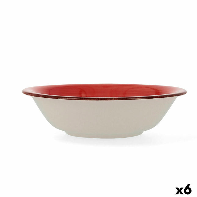 Salatschüssel Quid Vita aus Keramik Rot (23 cm) (Pack 6x)