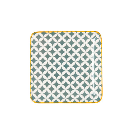 Tablett für Snacks Quid Pippa karriert aus Keramik Bunt (15,5 x 15,5 cm) (8 Stück)