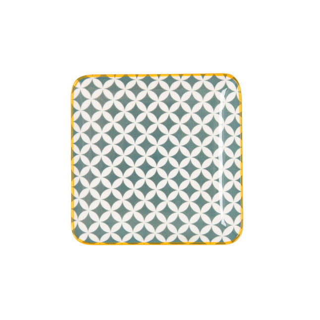 Tablett für Snacks Quid Pippa karriert aus Keramik Bunt (15,5 x 15,5 cm) (8 Stück)