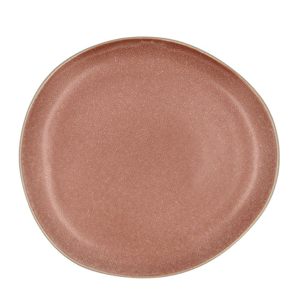 Flad plade Bidasoa Gio gelegentlich aus Keramik Braun 26,5 cm (4 Stück)