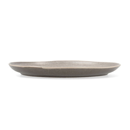 Flad plade Bidasoa Gio gelegentlich aus Keramik Grau 26,5 cm (4 Stück)