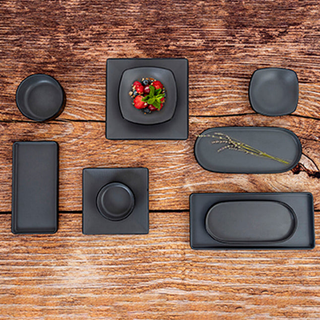 Tablett für Snacks Bidasoa Gio Grau Kunststoff 23 x 10 cm 12 Stück
